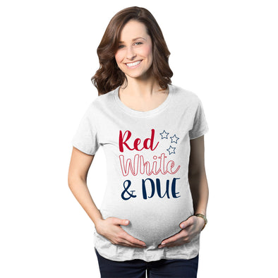 Red White And Due Maternity Tshirt