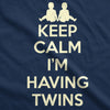 Keep Calm I'm Having Twins Maternity Tshirt