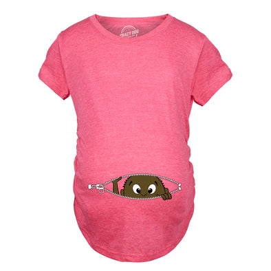 African American Peeking Baby Maternity Tshirt