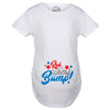 Red White And Bump Maternity Tshirt