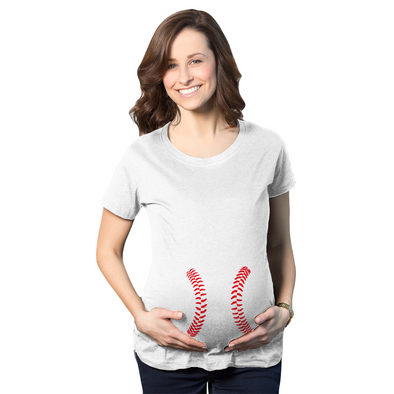 Baseball Laces Maternity Tshirt