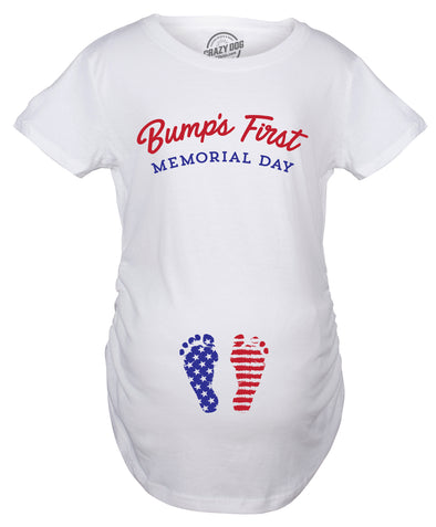 Bump's First Memorial Day Maternity Tshirt