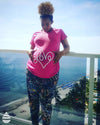 Love Script Heart Maternity Tshirt