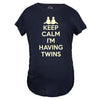 Keep Calm I'm Having Twins Maternity Tshirt