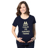 Keep Calm I'm Having Twins Maternity Tshirt