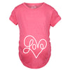 Love Script Heart Maternity Tshirt