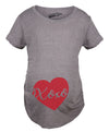 XOXO Script Heart Maternity Tshirt