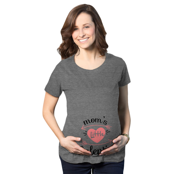 Mom's Little Valentine Maternity Tshirt