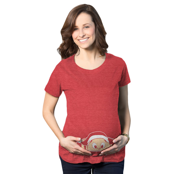 Peeking Elf Maternity Tshirt