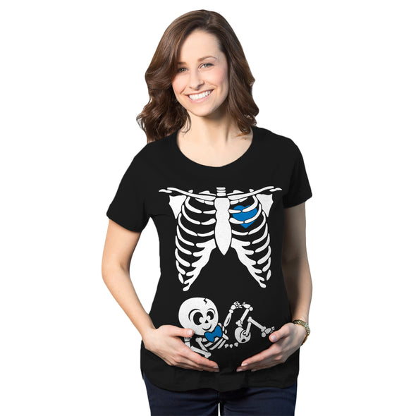 Skeleton Baby Boy Maternity Tshirt