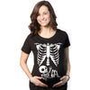 White Skeleton Rib Cage Maternity Tshirt