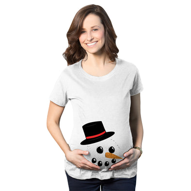 Snowman Face Maternity Tshirt