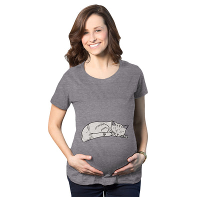 Womens Maternity Shirt Pregnancy Tee Plain Blank Announcement New Baby Bump  Top 