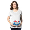 Red White And Bump Maternity Tshirt