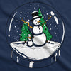 Snow Globe Snowman Maternity Tshirt