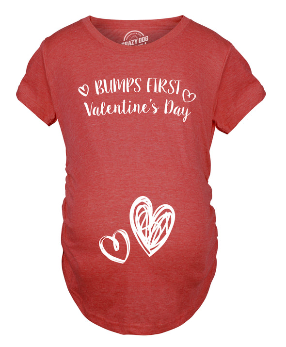 Bump's First Valentine's Day Maternity Tshirt
