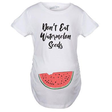 Maternity Don't Eat Watermelon Seeds Tshirt Funny Pregnancy Tee