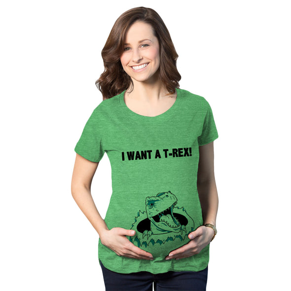 Ask Me About My T-Rex Flip Maternity Tshirt