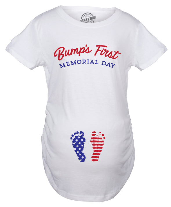 Bump's First Memorial Day Maternity Tshirt