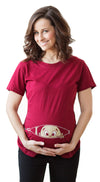 Peeking Baby Maternity Tshirt