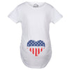 USA Heart Belly Maternity Tshirt